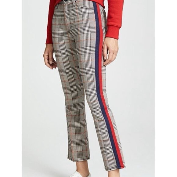 Mother The Insider High Rise Plaid Ankle Jeans Size 26 - Picture 14 of 14
